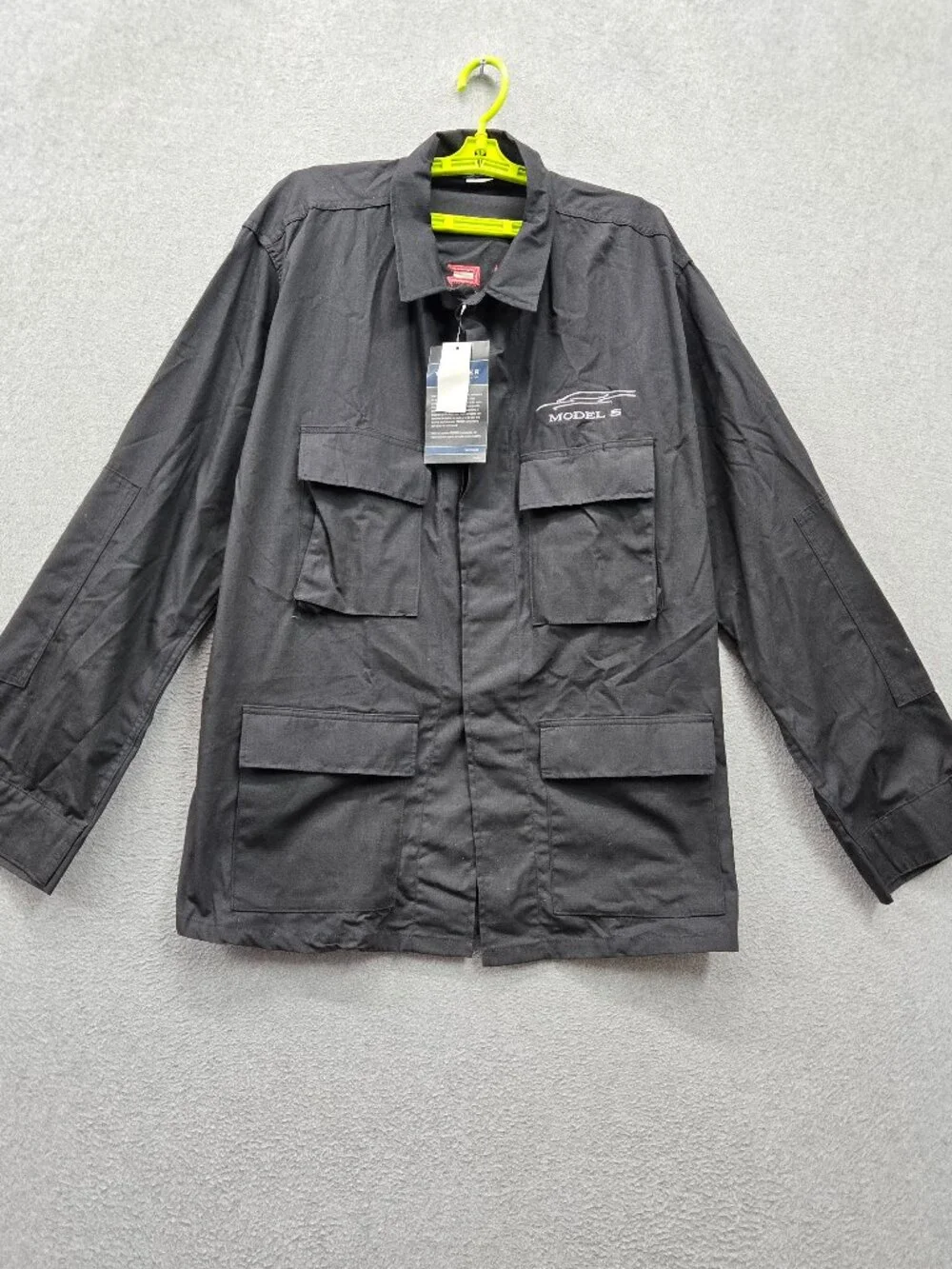 Tesla Model S Men Coat XL Black Propper BDU Ripstop Logo Embroidered NWT